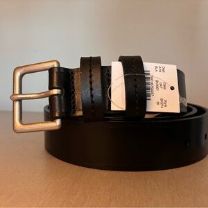 J. Crew Men's Black Leather Belt